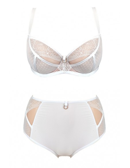 Briefs women's high Mediolano Dots white 19057