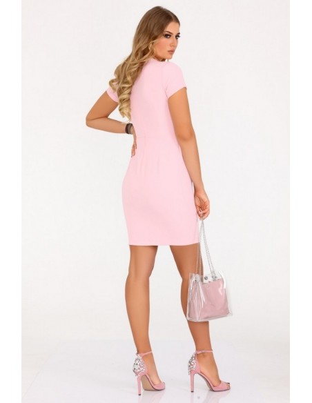 Matiria dress women's with short sleeve pastel pink, Merribel