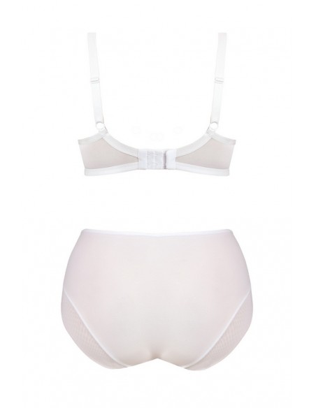 Figi damskie wysokie Mediolano Dots biały 19057 