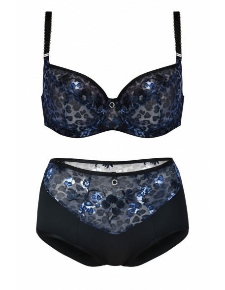 Figi damskie wysokie Mediolano Blue Panther 19087 