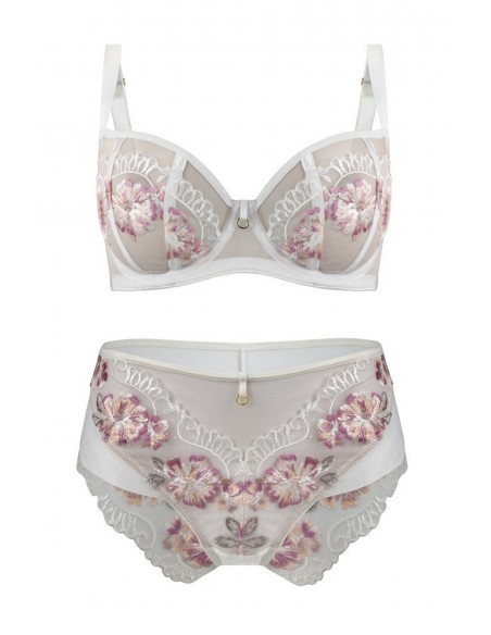 Bra balconette Mediolano Folk milk 19103