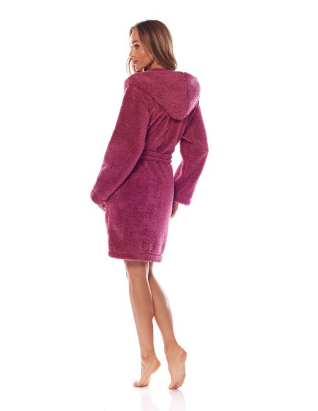 Bathrobe ladies' ciepły short with hood L&L...