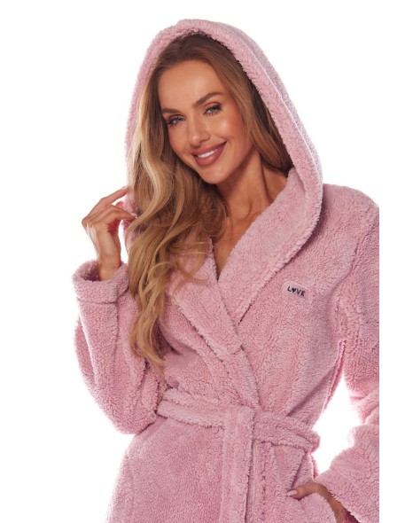 Bathrobe ladies' ciepły short with hood L&L...