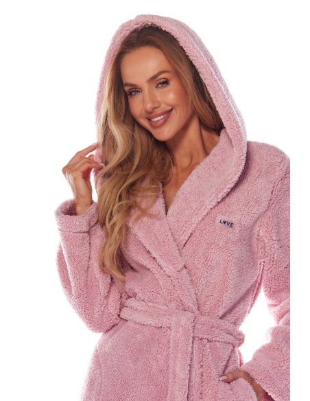 Bathrobe ladies' ciepły short with hood L&L Brandi 2204