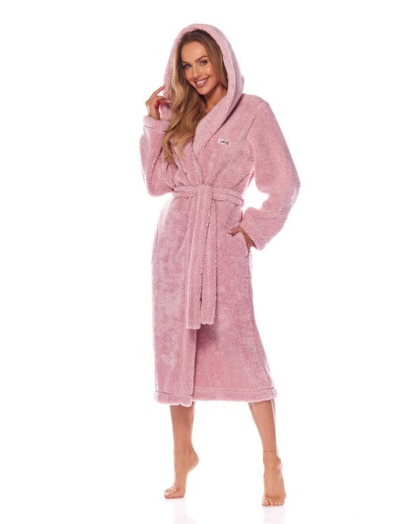 Bathrobe ladies' ciepły long with hood L&L...