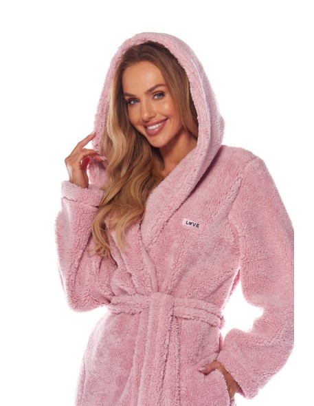 Bathrobe ladies' ciepły long with hood L&L...