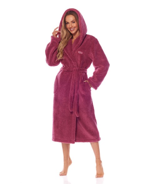 Bathrobe ladies' ciepły long with hood L&L...