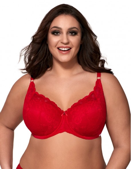 Biustonosz balkonetka Ava 1559 z delikatną koronką