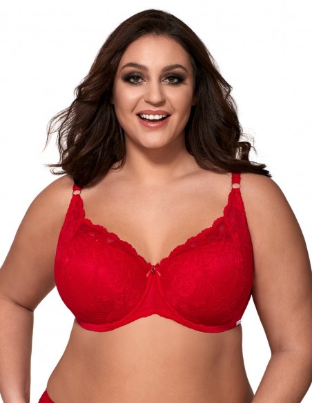 Biustonosz balkonetka Ava 1559 z delikatną koronką