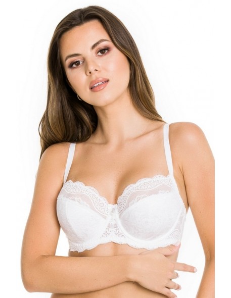 Bra half padded Mediolano Snow II white 1096