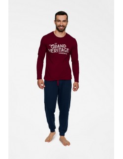 Piżama męska z długim rękawem bawełniana Henderson Brand...