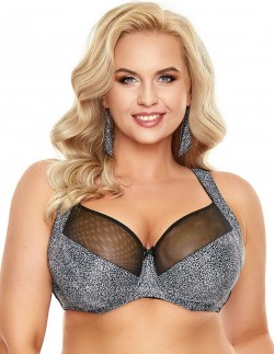 Biustonosz miękki Nessa Omena Minimizer czarny