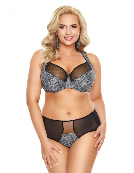 Biustonosz miękki Nessa Omena Minimizer czarny