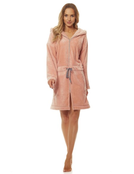 Bathrobe ladies' ciepły short na zipper L&L Patti 2018