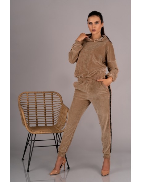 Provocateur tracksuit me ladies' set trousers blouse camel, Merribel