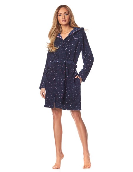 Bathrobe ladies' short with hood L&L 7119