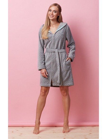 Bathrobe ladies' short with hood L&L 7119