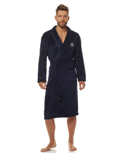 Szlafrok męski ciepły długi L&L Marine 2114 