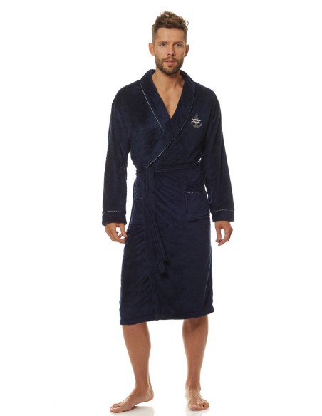 Szlafrok męski ciepły długi L&L Marine 2114 