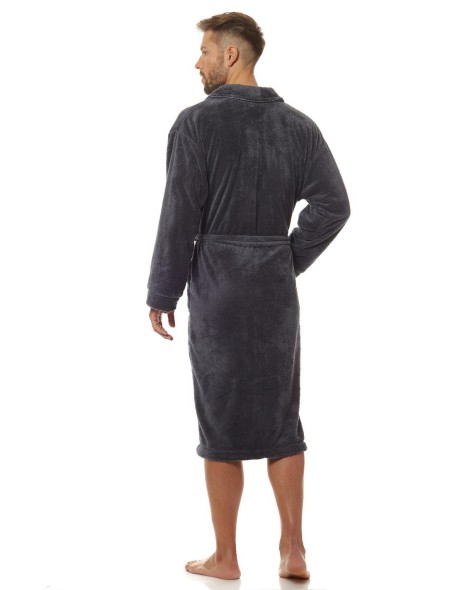 Szlafrok męski ciepły długi L&L Marine 2114 