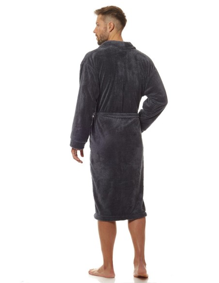 Szlafrok męski ciepły długi L&L Marine 2114 