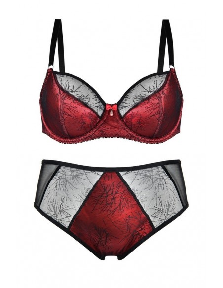 Biustonosz półusztywniany Mediolano Bolero Red 1102 