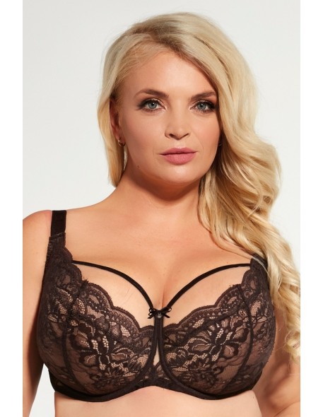 Bra soft Krisline Chocolate lace Color chocolate Size 70D