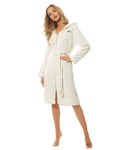 Bathrobe ladies' na zipper with hood L&L ZPPR 9156