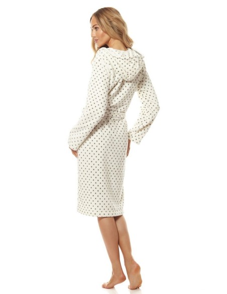 Szlafrok damski na zamek z kapturem L&L ZPPR 9156 