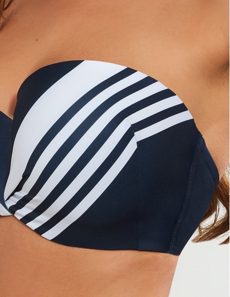 Bra bathing strapless padded Krisline Blue Mare mhm