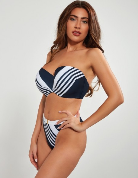 Bra bathing strapless padded Krisline Blue Mare...