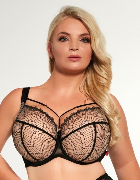 Kris Line Underwired Bra Black DE 85GG : : Fashion