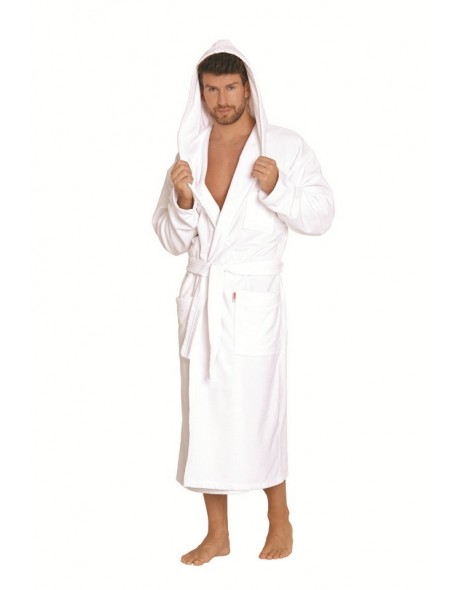 Bathrobe male męski long with hood, De Lafense 622