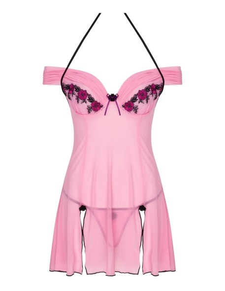 Chameli t-shirt night with thongs pink, Livia Corsetti lc 13425