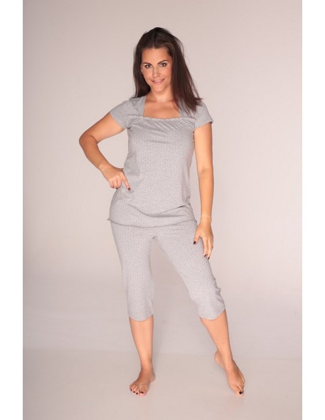 Dots pajamas women's short sleeve trousers 3/4,...