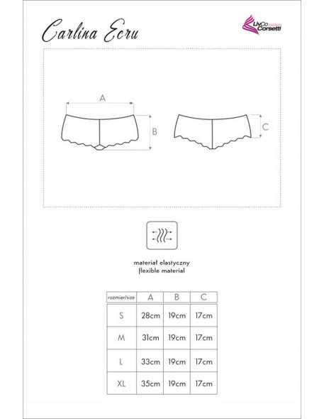 Carlina szorty damskie ecru, Livia Corsetti lc...