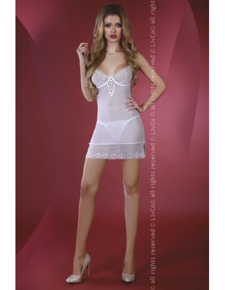 Florizel t-shirt night with thongs white, Livia Corsetti lc 90192