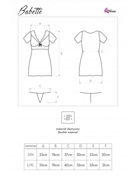 Babette koszulka nocna ze stringami, Livia...