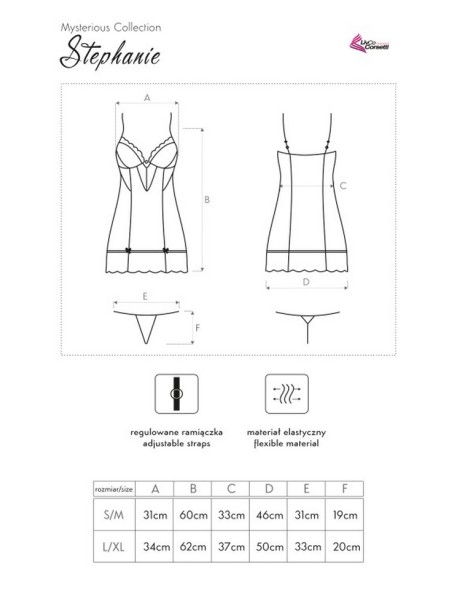 Stephanie koszulka nocna ze stringami, Livia...