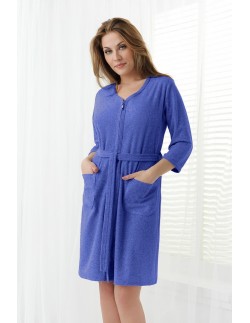 Bathrobe ladies' bawełniany na zipper Dorota FR-079 2