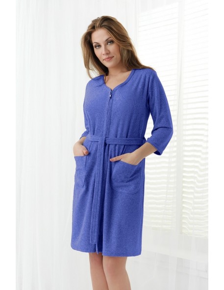 Bathrobe ladies' bawełniany na zipper Dorota...
