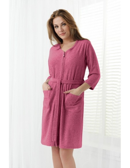 Szlafrok damski bawełniany na zamek Dorota FR-079 
