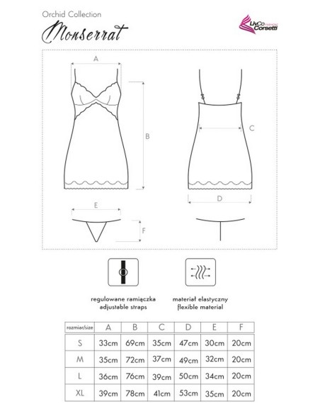 Monserrat satynowa koszulka nocna ze stringami, Livia Corsetti lc 90267 