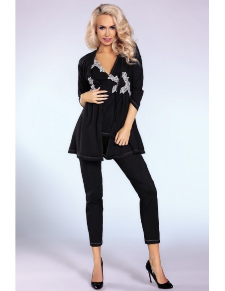 Siona pajamas women's black, Livia Corsetti lc 22009