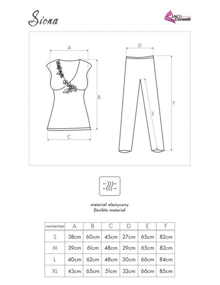 Siona pajamas women's black, Livia Corsetti lc 22009