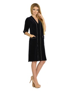 Welur bathrobe ladies' zipper 4xl-5xl, De Lafense 352 2