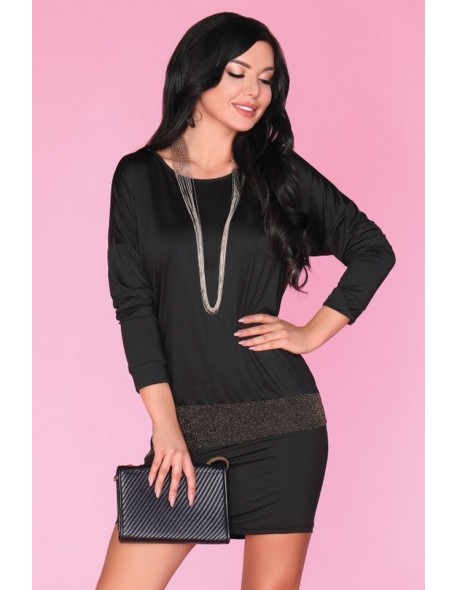 Dress women's with long sleeve black, Merribel cg007