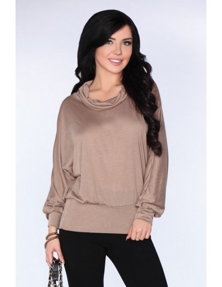 Blouse women's with long sleeve brown, Merribel cg028