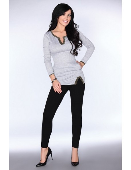Tunic women's with long sleeve grey, Merribel...