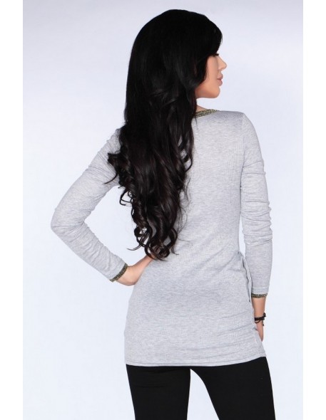 Tunic women's with long sleeve grey, Merribel...